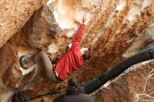 Bouldering in Hueco Tanks on 03/30/2019 with Blue Lizard Climbing and Yoga

Filename: SRM_20190330_1216350.jpg
Aperture: f/4.0
Shutter Speed: 1/500
Body: Canon EOS-1D Mark II
Lens: Canon EF 50mm f/1.8 II