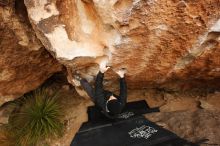 Bouldering in Hueco Tanks on 03/30/2019 with Blue Lizard Climbing and Yoga

Filename: SRM_20190330_1242410.jpg
Aperture: f/5.6
Shutter Speed: 1/400
Body: Canon EOS-1D Mark II
Lens: Canon EF 16-35mm f/2.8 L