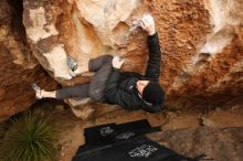 Bouldering in Hueco Tanks on 03/30/2019 with Blue Lizard Climbing and Yoga

Filename: SRM_20190330_1242540.jpg
Aperture: f/5.6
Shutter Speed: 1/400
Body: Canon EOS-1D Mark II
Lens: Canon EF 16-35mm f/2.8 L