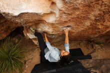 Bouldering in Hueco Tanks on 03/30/2019 with Blue Lizard Climbing and Yoga

Filename: SRM_20190330_1249260.jpg
Aperture: f/5.6
Shutter Speed: 1/400
Body: Canon EOS-1D Mark II
Lens: Canon EF 16-35mm f/2.8 L