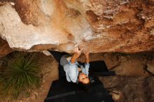Bouldering in Hueco Tanks on 03/30/2019 with Blue Lizard Climbing and Yoga

Filename: SRM_20190330_1251030.jpg
Aperture: f/5.6
Shutter Speed: 1/400
Body: Canon EOS-1D Mark II
Lens: Canon EF 16-35mm f/2.8 L