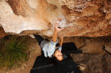 Bouldering in Hueco Tanks on 03/30/2019 with Blue Lizard Climbing and Yoga

Filename: SRM_20190330_1251041.jpg
Aperture: f/5.6
Shutter Speed: 1/400
Body: Canon EOS-1D Mark II
Lens: Canon EF 16-35mm f/2.8 L