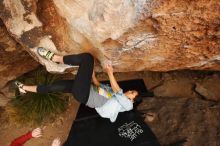 Bouldering in Hueco Tanks on 03/30/2019 with Blue Lizard Climbing and Yoga

Filename: SRM_20190330_1251120.jpg
Aperture: f/5.6
Shutter Speed: 1/500
Body: Canon EOS-1D Mark II
Lens: Canon EF 16-35mm f/2.8 L