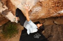 Bouldering in Hueco Tanks on 03/30/2019 with Blue Lizard Climbing and Yoga

Filename: SRM_20190330_1255570.jpg
Aperture: f/5.6
Shutter Speed: 1/500
Body: Canon EOS-1D Mark II
Lens: Canon EF 16-35mm f/2.8 L
