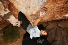 Bouldering in Hueco Tanks on 03/30/2019 with Blue Lizard Climbing and Yoga

Filename: SRM_20190330_1255580.jpg
Aperture: f/5.6
Shutter Speed: 1/640
Body: Canon EOS-1D Mark II
Lens: Canon EF 16-35mm f/2.8 L