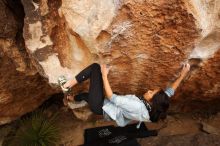 Bouldering in Hueco Tanks on 03/30/2019 with Blue Lizard Climbing and Yoga

Filename: SRM_20190330_1256520.jpg
Aperture: f/5.6
Shutter Speed: 1/400
Body: Canon EOS-1D Mark II
Lens: Canon EF 16-35mm f/2.8 L