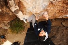 Bouldering in Hueco Tanks on 03/30/2019 with Blue Lizard Climbing and Yoga

Filename: SRM_20190330_1259430.jpg
Aperture: f/5.6
Shutter Speed: 1/320
Body: Canon EOS-1D Mark II
Lens: Canon EF 16-35mm f/2.8 L