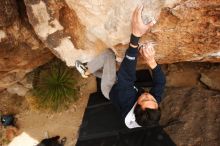 Bouldering in Hueco Tanks on 03/30/2019 with Blue Lizard Climbing and Yoga

Filename: SRM_20190330_1259440.jpg
Aperture: f/5.6
Shutter Speed: 1/320
Body: Canon EOS-1D Mark II
Lens: Canon EF 16-35mm f/2.8 L