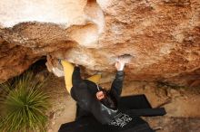 Bouldering in Hueco Tanks on 03/30/2019 with Blue Lizard Climbing and Yoga

Filename: SRM_20190330_1306460.jpg
Aperture: f/5.6
Shutter Speed: 1/200
Body: Canon EOS-1D Mark II
Lens: Canon EF 16-35mm f/2.8 L