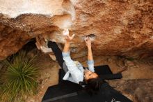 Bouldering in Hueco Tanks on 03/30/2019 with Blue Lizard Climbing and Yoga

Filename: SRM_20190330_1318400.jpg
Aperture: f/5.6
Shutter Speed: 1/250
Body: Canon EOS-1D Mark II
Lens: Canon EF 16-35mm f/2.8 L