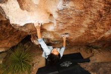 Bouldering in Hueco Tanks on 03/30/2019 with Blue Lizard Climbing and Yoga

Filename: SRM_20190330_1318440.jpg
Aperture: f/5.6
Shutter Speed: 1/320
Body: Canon EOS-1D Mark II
Lens: Canon EF 16-35mm f/2.8 L