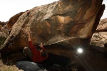 Bouldering in Hueco Tanks on 03/30/2019 with Blue Lizard Climbing and Yoga

Filename: SRM_20190330_1339570.jpg
Aperture: f/5.6
Shutter Speed: 1/250
Body: Canon EOS-1D Mark II
Lens: Canon EF 16-35mm f/2.8 L