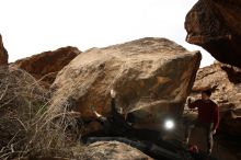 Bouldering in Hueco Tanks on 03/30/2019 with Blue Lizard Climbing and Yoga

Filename: SRM_20190330_1351150.jpg
Aperture: f/5.6
Shutter Speed: 1/250
Body: Canon EOS-1D Mark II
Lens: Canon EF 16-35mm f/2.8 L