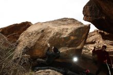 Bouldering in Hueco Tanks on 03/30/2019 with Blue Lizard Climbing and Yoga

Filename: SRM_20190330_1351230.jpg
Aperture: f/5.6
Shutter Speed: 1/250
Body: Canon EOS-1D Mark II
Lens: Canon EF 16-35mm f/2.8 L