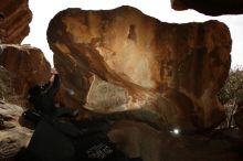 Bouldering in Hueco Tanks on 03/30/2019 with Blue Lizard Climbing and Yoga

Filename: SRM_20190330_1403361.jpg
Aperture: f/5.6
Shutter Speed: 1/250
Body: Canon EOS-1D Mark II
Lens: Canon EF 16-35mm f/2.8 L