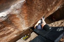 Bouldering in Hueco Tanks on 03/30/2019 with Blue Lizard Climbing and Yoga

Filename: SRM_20190330_1442210.jpg
Aperture: f/5.6
Shutter Speed: 1/250
Body: Canon EOS-1D Mark II
Lens: Canon EF 16-35mm f/2.8 L