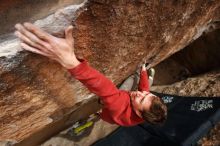 Bouldering in Hueco Tanks on 03/30/2019 with Blue Lizard Climbing and Yoga

Filename: SRM_20190330_1446200.jpg
Aperture: f/5.6
Shutter Speed: 1/250
Body: Canon EOS-1D Mark II
Lens: Canon EF 16-35mm f/2.8 L