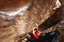 Bouldering in Hueco Tanks on 03/30/2019 with Blue Lizard Climbing and Yoga

Filename: SRM_20190330_1513380.jpg
Aperture: f/5.6
Shutter Speed: 1/250
Body: Canon EOS-1D Mark II
Lens: Canon EF 16-35mm f/2.8 L