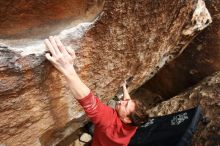 Bouldering in Hueco Tanks on 03/30/2019 with Blue Lizard Climbing and Yoga

Filename: SRM_20190330_1513510.jpg
Aperture: f/5.6
Shutter Speed: 1/250
Body: Canon EOS-1D Mark II
Lens: Canon EF 16-35mm f/2.8 L