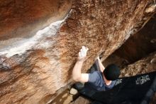 Bouldering in Hueco Tanks on 03/30/2019 with Blue Lizard Climbing and Yoga

Filename: SRM_20190330_1518210.jpg
Aperture: f/5.6
Shutter Speed: 1/250
Body: Canon EOS-1D Mark II
Lens: Canon EF 16-35mm f/2.8 L