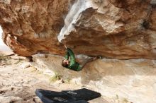 Bouldering in Hueco Tanks on 03/30/2019 with Blue Lizard Climbing and Yoga

Filename: SRM_20190330_1610500.jpg
Aperture: f/5.6
Shutter Speed: 1/400
Body: Canon EOS-1D Mark II
Lens: Canon EF 16-35mm f/2.8 L