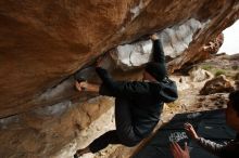 Bouldering in Hueco Tanks on 03/30/2019 with Blue Lizard Climbing and Yoga

Filename: SRM_20190330_1616280.jpg
Aperture: f/5.6
Shutter Speed: 1/320
Body: Canon EOS-1D Mark II
Lens: Canon EF 16-35mm f/2.8 L
