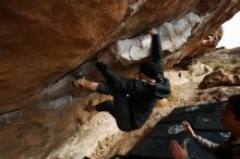 Bouldering in Hueco Tanks on 03/30/2019 with Blue Lizard Climbing and Yoga

Filename: SRM_20190330_1616290.jpg
Aperture: f/5.6
Shutter Speed: 1/320
Body: Canon EOS-1D Mark II
Lens: Canon EF 16-35mm f/2.8 L
