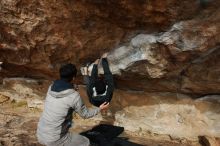 Bouldering in Hueco Tanks on 03/30/2019 with Blue Lizard Climbing and Yoga

Filename: SRM_20190330_1616510.jpg
Aperture: f/5.6
Shutter Speed: 1/400
Body: Canon EOS-1D Mark II
Lens: Canon EF 16-35mm f/2.8 L