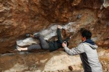 Bouldering in Hueco Tanks on 03/30/2019 with Blue Lizard Climbing and Yoga

Filename: SRM_20190330_1617280.jpg
Aperture: f/5.6
Shutter Speed: 1/320
Body: Canon EOS-1D Mark II
Lens: Canon EF 16-35mm f/2.8 L