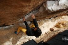 Bouldering in Hueco Tanks on 03/30/2019 with Blue Lizard Climbing and Yoga

Filename: SRM_20190330_1618240.jpg
Aperture: f/5.6
Shutter Speed: 1/250
Body: Canon EOS-1D Mark II
Lens: Canon EF 16-35mm f/2.8 L
