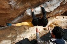 Bouldering in Hueco Tanks on 03/30/2019 with Blue Lizard Climbing and Yoga

Filename: SRM_20190330_1618360.jpg
Aperture: f/5.6
Shutter Speed: 1/250
Body: Canon EOS-1D Mark II
Lens: Canon EF 16-35mm f/2.8 L