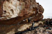 Bouldering in Hueco Tanks on 03/30/2019 with Blue Lizard Climbing and Yoga

Filename: SRM_20190330_1618510.jpg
Aperture: f/5.6
Shutter Speed: 1/640
Body: Canon EOS-1D Mark II
Lens: Canon EF 16-35mm f/2.8 L