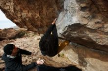 Bouldering in Hueco Tanks on 03/30/2019 with Blue Lizard Climbing and Yoga

Filename: SRM_20190330_1628410.jpg
Aperture: f/5.6
Shutter Speed: 1/400
Body: Canon EOS-1D Mark II
Lens: Canon EF 16-35mm f/2.8 L