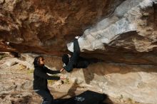 Bouldering in Hueco Tanks on 03/30/2019 with Blue Lizard Climbing and Yoga

Filename: SRM_20190330_1629590.jpg
Aperture: f/5.6
Shutter Speed: 1/400
Body: Canon EOS-1D Mark II
Lens: Canon EF 16-35mm f/2.8 L