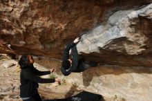 Bouldering in Hueco Tanks on 03/30/2019 with Blue Lizard Climbing and Yoga

Filename: SRM_20190330_1630090.jpg
Aperture: f/5.6
Shutter Speed: 1/400
Body: Canon EOS-1D Mark II
Lens: Canon EF 16-35mm f/2.8 L