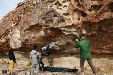 Bouldering in Hueco Tanks on 03/30/2019 with Blue Lizard Climbing and Yoga

Filename: SRM_20190330_1630350.jpg
Aperture: f/5.6
Shutter Speed: 1/500
Body: Canon EOS-1D Mark II
Lens: Canon EF 16-35mm f/2.8 L