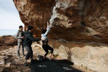 Bouldering in Hueco Tanks on 03/30/2019 with Blue Lizard Climbing and Yoga

Filename: SRM_20190330_1638220.jpg
Aperture: f/5.6
Shutter Speed: 1/400
Body: Canon EOS-1D Mark II
Lens: Canon EF 16-35mm f/2.8 L