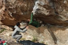 Bouldering in Hueco Tanks on 03/30/2019 with Blue Lizard Climbing and Yoga

Filename: SRM_20190330_1644250.jpg
Aperture: f/4.0
Shutter Speed: 1/400
Body: Canon EOS-1D Mark II
Lens: Canon EF 50mm f/1.8 II