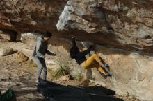 Bouldering in Hueco Tanks on 03/30/2019 with Blue Lizard Climbing and Yoga

Filename: SRM_20190330_1657250.jpg
Aperture: f/4.0
Shutter Speed: 1/640
Body: Canon EOS-1D Mark II
Lens: Canon EF 50mm f/1.8 II
