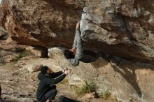 Bouldering in Hueco Tanks on 03/30/2019 with Blue Lizard Climbing and Yoga

Filename: SRM_20190330_1659310.jpg
Aperture: f/4.0
Shutter Speed: 1/640
Body: Canon EOS-1D Mark II
Lens: Canon EF 50mm f/1.8 II