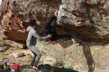 Bouldering in Hueco Tanks on 03/30/2019 with Blue Lizard Climbing and Yoga

Filename: SRM_20190330_1704060.jpg
Aperture: f/4.0
Shutter Speed: 1/500
Body: Canon EOS-1D Mark II
Lens: Canon EF 50mm f/1.8 II