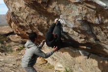 Bouldering in Hueco Tanks on 03/30/2019 with Blue Lizard Climbing and Yoga

Filename: SRM_20190330_1704150.jpg
Aperture: f/4.0
Shutter Speed: 1/500
Body: Canon EOS-1D Mark II
Lens: Canon EF 50mm f/1.8 II