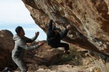 Bouldering in Hueco Tanks on 03/30/2019 with Blue Lizard Climbing and Yoga

Filename: SRM_20190330_1704250.jpg
Aperture: f/4.0
Shutter Speed: 1/500
Body: Canon EOS-1D Mark II
Lens: Canon EF 50mm f/1.8 II