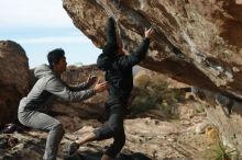 Bouldering in Hueco Tanks on 03/30/2019 with Blue Lizard Climbing and Yoga

Filename: SRM_20190330_1704260.jpg
Aperture: f/4.0
Shutter Speed: 1/500
Body: Canon EOS-1D Mark II
Lens: Canon EF 50mm f/1.8 II