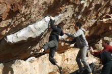 Bouldering in Hueco Tanks on 03/30/2019 with Blue Lizard Climbing and Yoga

Filename: SRM_20190330_1716351.jpg
Aperture: f/4.0
Shutter Speed: 1/500
Body: Canon EOS-1D Mark II
Lens: Canon EF 50mm f/1.8 II