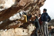 Bouldering in Hueco Tanks on 03/30/2019 with Blue Lizard Climbing and Yoga

Filename: SRM_20190330_1722190.jpg
Aperture: f/4.0
Shutter Speed: 1/400
Body: Canon EOS-1D Mark II
Lens: Canon EF 50mm f/1.8 II