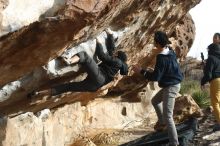 Bouldering in Hueco Tanks on 03/30/2019 with Blue Lizard Climbing and Yoga

Filename: SRM_20190330_1729390.jpg
Aperture: f/4.0
Shutter Speed: 1/250
Body: Canon EOS-1D Mark II
Lens: Canon EF 50mm f/1.8 II