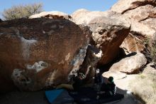 Bouldering in Hueco Tanks on 03/31/2019 with Blue Lizard Climbing and Yoga

Filename: SRM_20190331_1029211.jpg
Aperture: f/5.6
Shutter Speed: 1/250
Body: Canon EOS-1D Mark II
Lens: Canon EF 16-35mm f/2.8 L