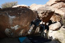 Bouldering in Hueco Tanks on 03/31/2019 with Blue Lizard Climbing and Yoga

Filename: SRM_20190331_1032080.jpg
Aperture: f/5.6
Shutter Speed: 1/250
Body: Canon EOS-1D Mark II
Lens: Canon EF 16-35mm f/2.8 L