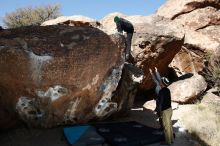 Bouldering in Hueco Tanks on 03/31/2019 with Blue Lizard Climbing and Yoga

Filename: SRM_20190331_1033010.jpg
Aperture: f/5.6
Shutter Speed: 1/250
Body: Canon EOS-1D Mark II
Lens: Canon EF 16-35mm f/2.8 L